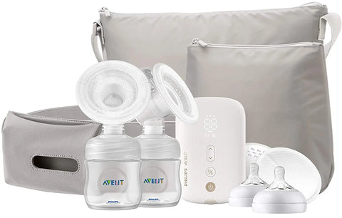 Philips AVENT Double Electric Breast Pump Advanced, with Natural Motion Technology, SCF394/61, White Phillips Avent
